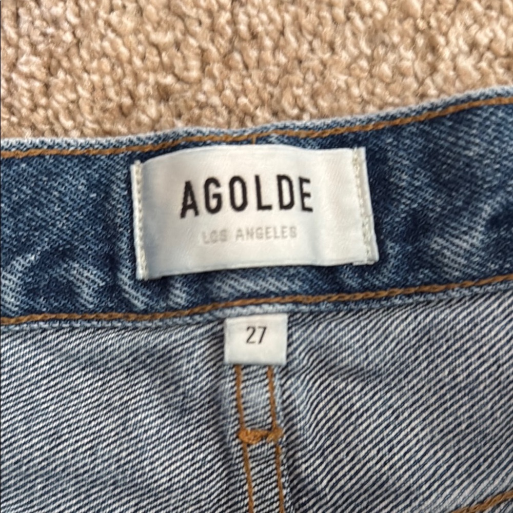 Agolde Parker Long Short in Skywave - Picture 2 of 10